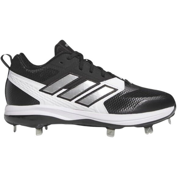 Adidas‎ ICON 8 Metal Baseball Cleats Black White IG7098 Men's 12.5 New With Tags - Picture 1 of 9